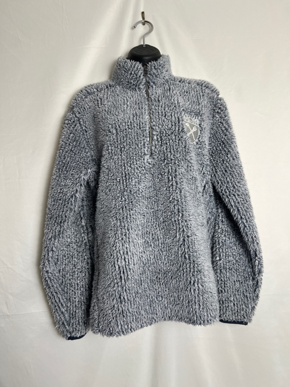 Oxford Gray Sherpa Quarter-Zip Turtleneck Pullover
